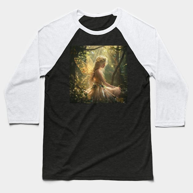 Forest Fairy Baseball T-Shirt by J and C Designs